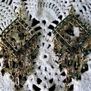 Vintage Rhinestone Dangle Earrings - NEW LOWER PRICE!!